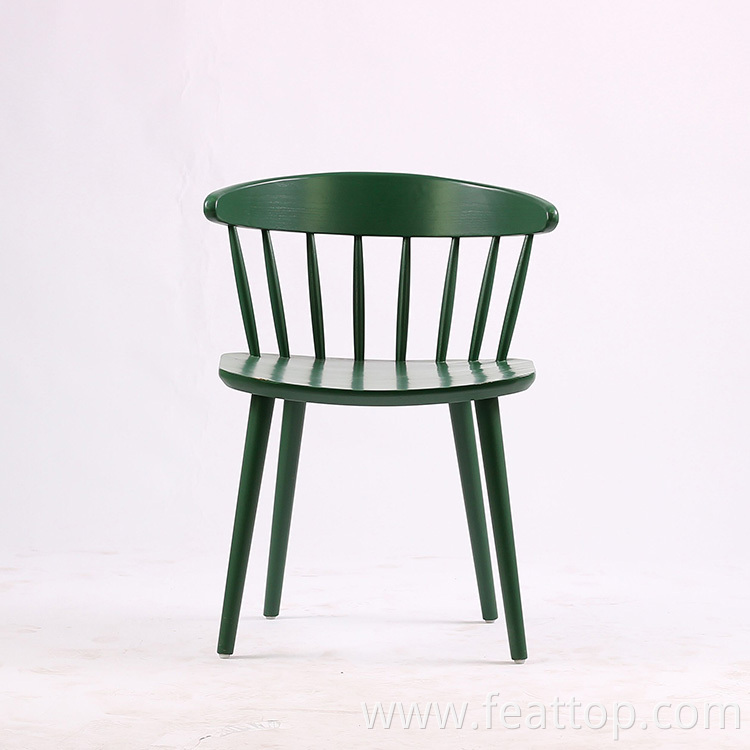 Simple design wood dining chair in painting